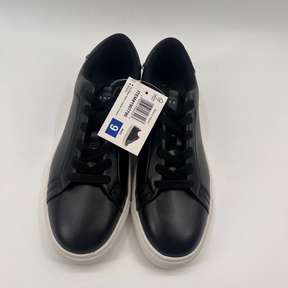 Ted Baker Mens Black Leather Low Top Sneakers Shoes 1907790 Size 9 NEW - Picture 3 of 7